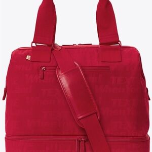 Beis-The Mini Weekender in Text Me Red Travel Bag